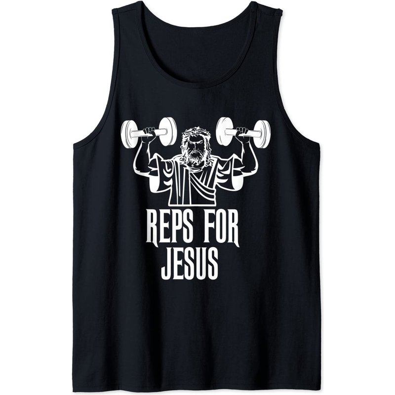Reps For Jesus Débardeur Powerlifting et Haltérophilie pour Hommes — T-shirts pour hommes