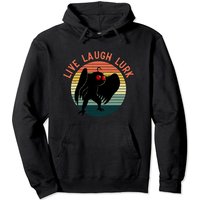 Hoodie Mothman Unisexe Noir avec Design Live Laugh Lurk — Sweats à capuche pour hommes