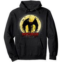 Hoodie Mothman Lune Jaune avec Chauves-souris et Folklore — Sweats à capuche pour hommes