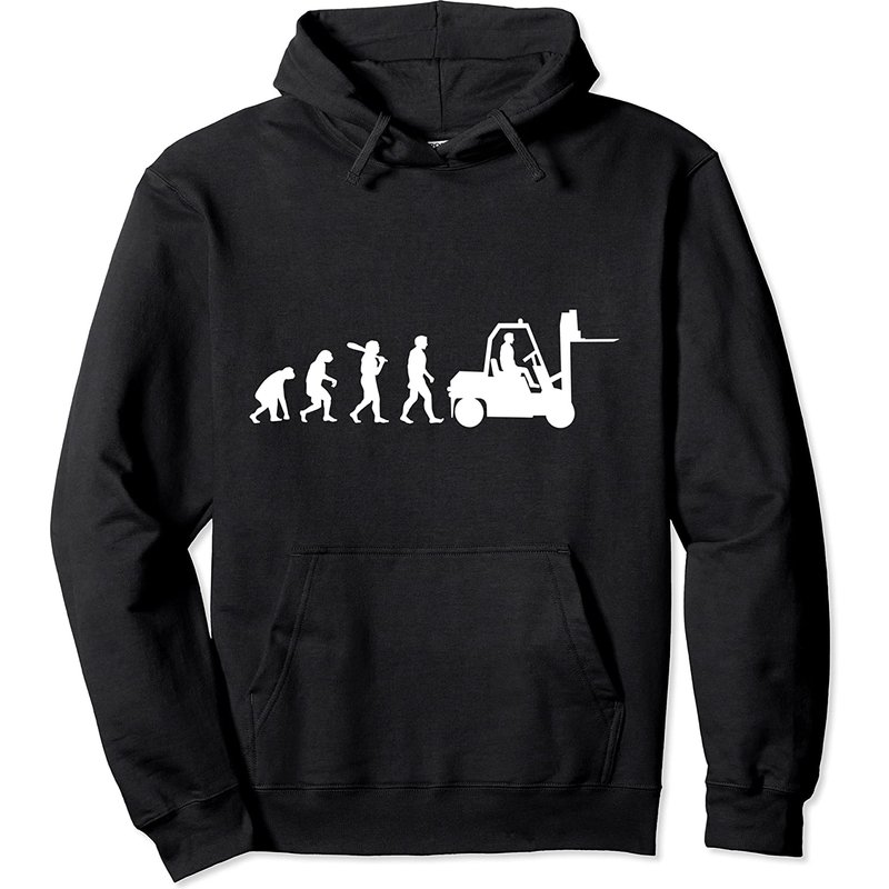 Hoodie Pullover Évolution Conducteur de Chariot Élévateur — Sweats à capuche pour hommes