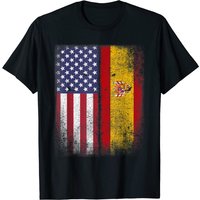Spanish American Flag Spain USA T-Shirt for Men — Mens T Shirts