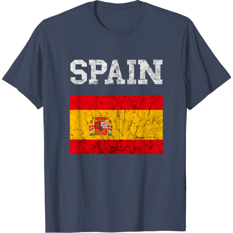 T-shirt pour hommes avec drapeau espagnol d'Espagne
