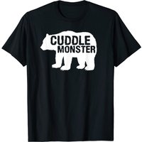 Cuddle Monster Bear Silhouette Novelty T-Shirt for Men — Mens T Shirts