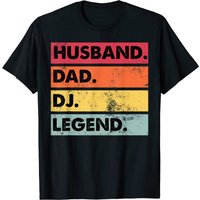 Husband Dad DJ Legend Funny Disc Jockey Music Player T-Shirt — Mens T Shirts
