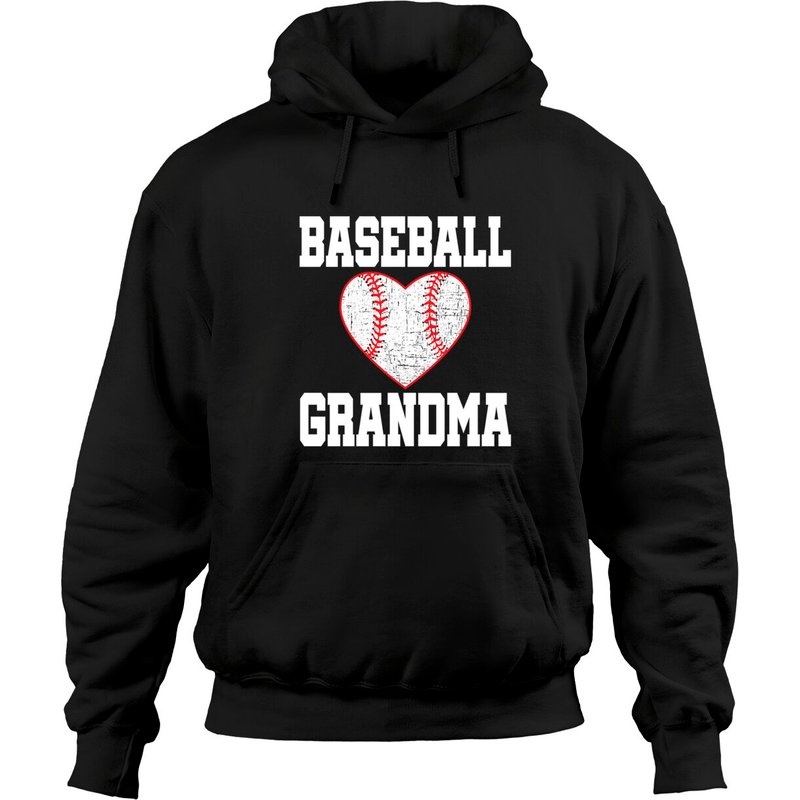 Vintage Baseball Grandma Pullover Hoodie for Unisex — Mens Hoodies