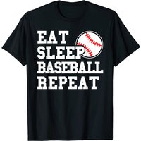 Eat Sleep Baseball Repeat T-Shirt for Men — Mens T Shirts