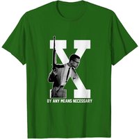 T-shirt Malcolm X By Any Means Necessary pour hommes