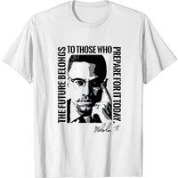 T-shirt Malcolm X L'avenir appartient à ceux qui défendent les droits civiques — T-shirts pour hommes