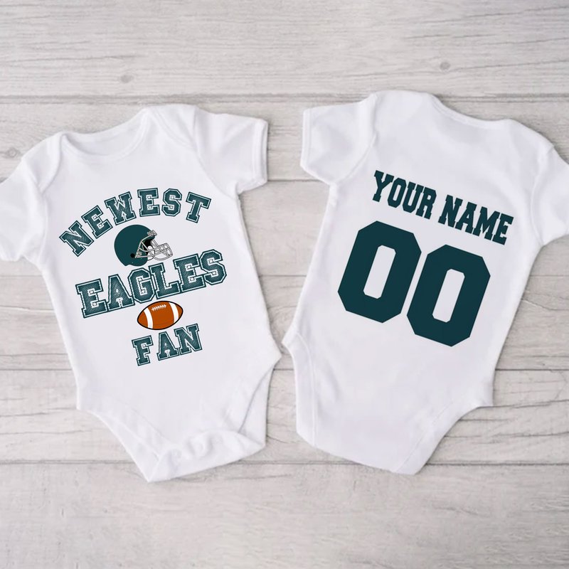 Personalized Eagles Fan Bodysuits for Kids — Baby Onesies