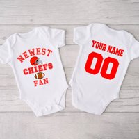 Bodysuit personnalisé Football Chiefs avec nom et numéro