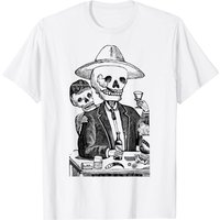 T-shirt en jersey fin Mintage Tequila Skeleton pour hommes