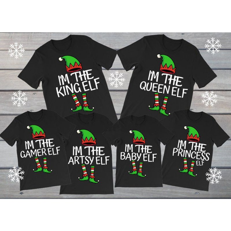 Personalized Elf Name Christmas T-Shirt for Men — Mens T Shirts