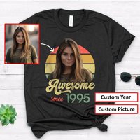 T-shirt Vintage 1995 avec Photo Personnalisée pour Hommes — T-shirts pour hommes