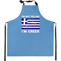 I'm Not Yelling I'm Greek Kitchen Apron | Greece Flag Design