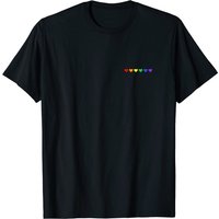 T-shirt LGBT avec drapeau subtil de mois de la fierté - Cœurs arc-en-ciel — T-shirts pour hommes