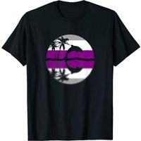 T-shirt pour hommes avec le drapeau asexuel au coucher de soleil — T-shirts pour hommes
