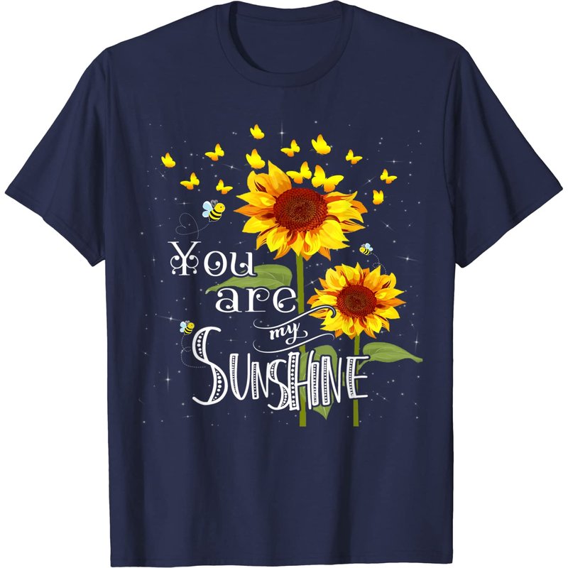 T-shirt pour hommes You Are My Sunshine Gifts avec papillon et tournesol — T-shirts pour hommes