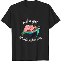 Watercolor Turtle T-Shirt for Men - Just A Girl Who Loves Turtles — Mens T Shirts