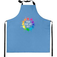 Acrylic Paint Pouring Artist Fluid Art Painter Kitchen Apron — Kitchen Aprons
