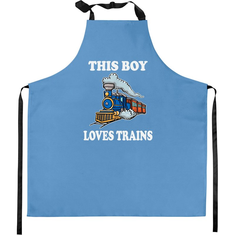 Tablier de cuisine This Boy Loves Trains pour les amateurs de trains — Tabliers de cuisine