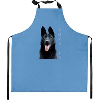 Black German Shepherd Dog Kitchen Apron