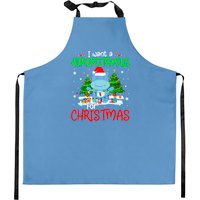 I Want A Hippopotamus Christmas Light Santa Hippo Kitchen Apron