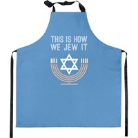 Tablier de cuisine Juif Hanoukka Menorah Cadeau This Is How We Jew It — Tabliers de cuisine