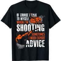T-shirt à manches courtes Talk To Myself When Shooting Skeet Trap — T-shirts pour hommes