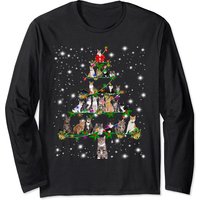 T-shirt à manches longues Funny Cats Christmas Tree pour unisex — T-shirts pour hommes