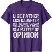 T-shirt Comme Père Comme Fille pour Hommes en Noir