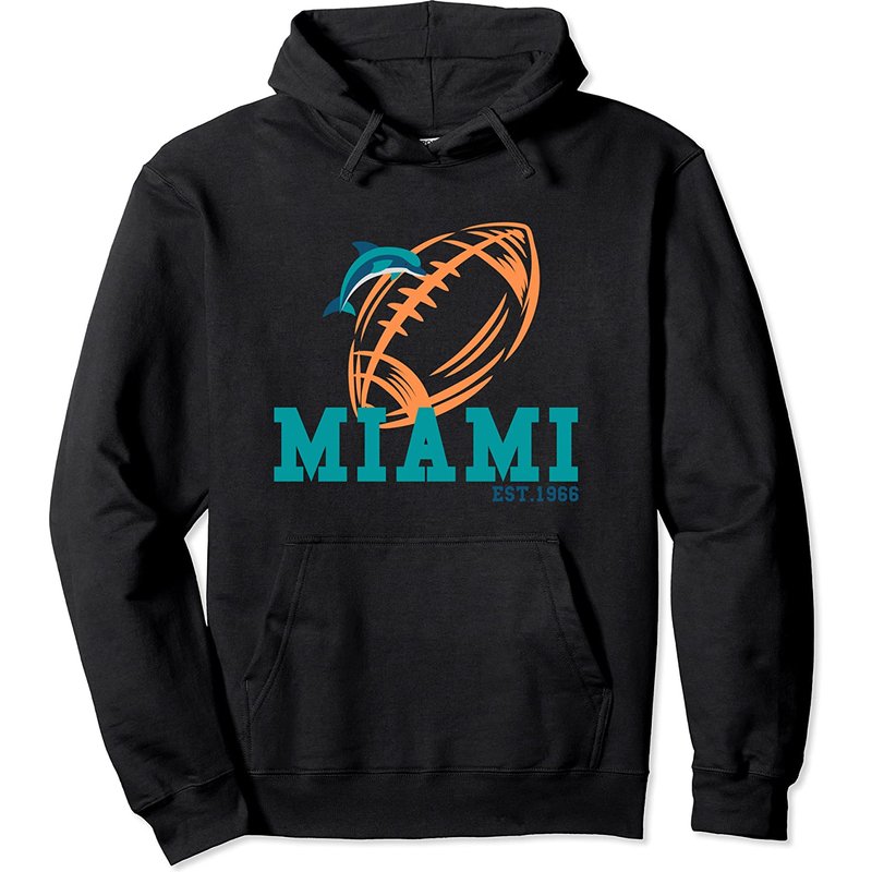 Hoodie Pullover Sportif Équipe de Miami Est.1966 — Sweats à capuche pour hommes