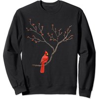 Sweatshirt Vintage Amoureux des Oiseaux Cardinal Rouge pour Unisexe — Sweats à capuche pour hommes