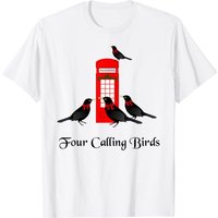 T-shirt drôle Quatre Oiseaux Appelants Douze Jours de Noël pour Hommes — T-shirts pour hommes