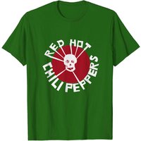 T-Shirt pour Hommes Red Hot Chili Peppers Flea Art Circle Skull — T-shirts pour hommes