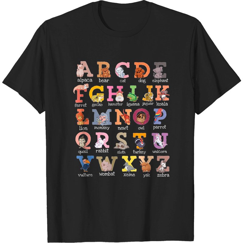 T-shirt Tag Alphabet pour hommes - Chats, Chiens, Furets, Hamsters, Perroquets — T-shirts pour hommes