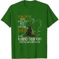 T-shirt Sorcières Halloween Sorcière Mettez Le Chapeau Pour Hommes Noir — T-shirts pour hommes