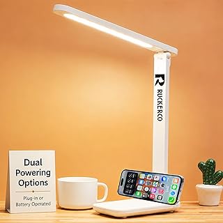 Lampe de bureau LED dimmable avec 3 modes d'éclairage et chargeur USB — Lampe de bureau menée
