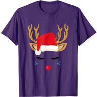 T-shirt Reindeer Face pour hommes - Assortiment familial de Noël — T-shirts pour hommes