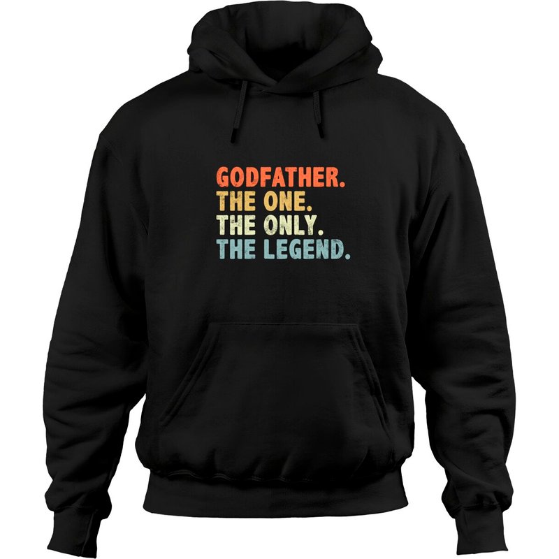 Godfather The One Only Legend Funny Father's Day Pullover Hoodie — Mens Hoodies
