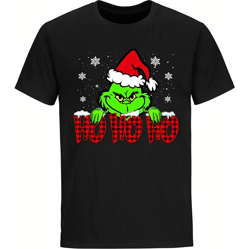 Ho Ho Ho Santa The Grinch Christmas T-Shirt for Men — Mens T Shirts