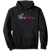 13th Birthday Gift Pink Thirteen Pullover Hoodie for Teen Girls — Mens Hoodies