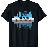 T-Shirt Vintage Drapeau de Chicago Illinois pour Hommes — T-shirts pour hommes