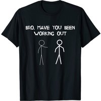 T-shirt pour hommes avec blagues de gym Stick Figure — T-shirts pour hommes