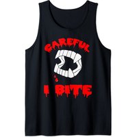 Careful I Bite Vampire Fangs Tank Top for Men