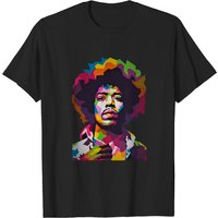 T-shirt à manches courtes Jimi Hendrix Watercolor pour hommes — T-shirts pour hommes