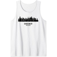 Chicago Illinois Skyline Tank Top for Men