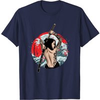 Tiger In Japanese T-Shirt for Men - Samurai Ninja Design