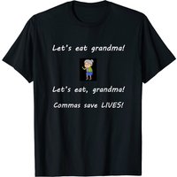 Commas Save Lives T-Shirt for Men - Funny English Punctuation — Mens T Shirts