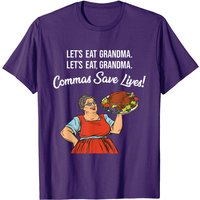 T-shirt Commas Save Lives Let's Eat Grandma pour hommes — T-shirts pour hommes