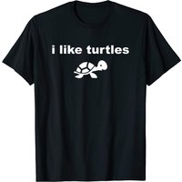 T-shirt Tortue J'aime les Tortues pour Hommes - Noir — T-shirts pour hommes